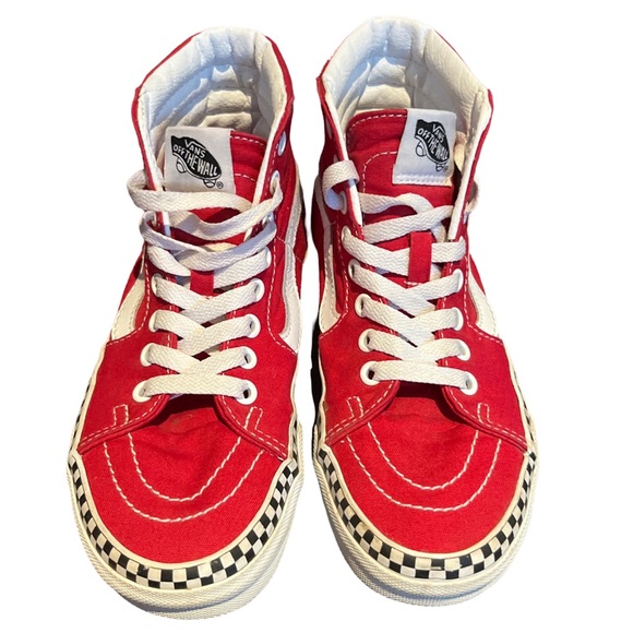 High Top Vans (Red Checker stripe) - size M 4.5 W 6 - Picture 2 of 8